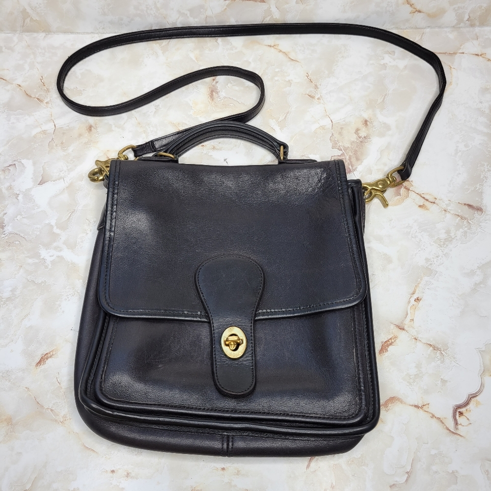 Vintage Coach Station Bag black